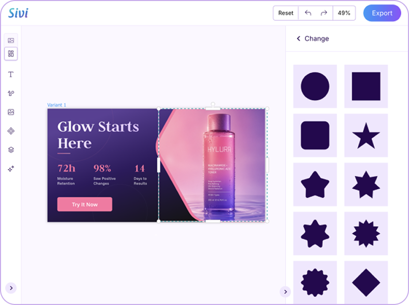Image / GIF - AI Creative Studio editor window